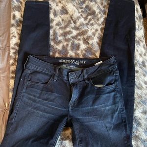 Low rise dark wash American Eagle jeans